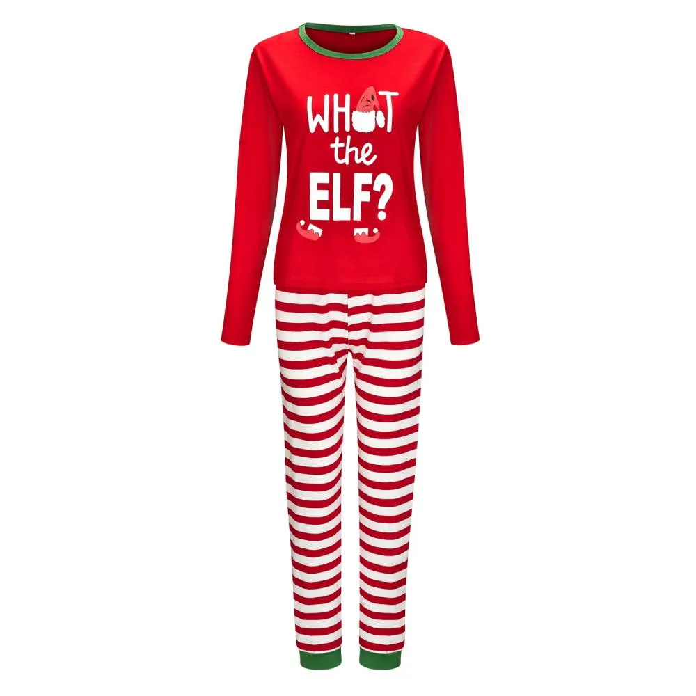 Autumn Winter Pajamas Christmas Print Parent-child Suit Wholesale