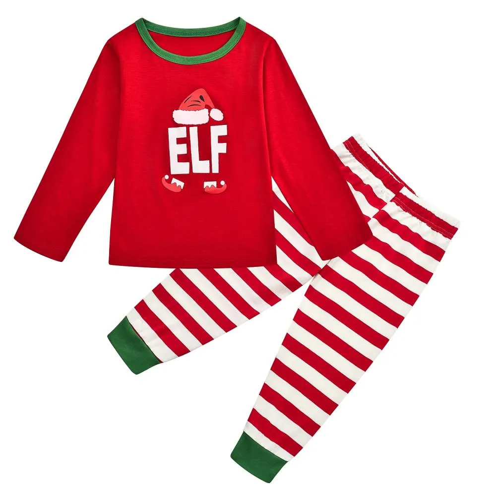 Autumn Winter Pajamas Christmas Print Parent-child Suit Wholesale