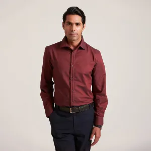 B77 Stylish Maroon Organic Cotton Men's Shirt