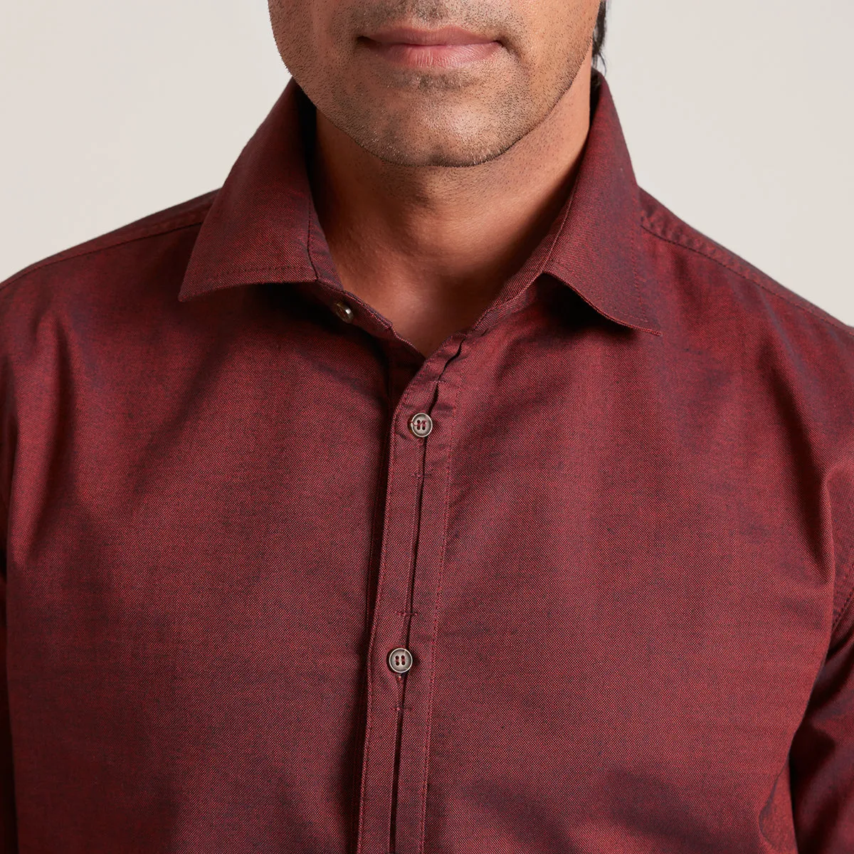 B77 Stylish Maroon Organic Cotton Men's Shirt