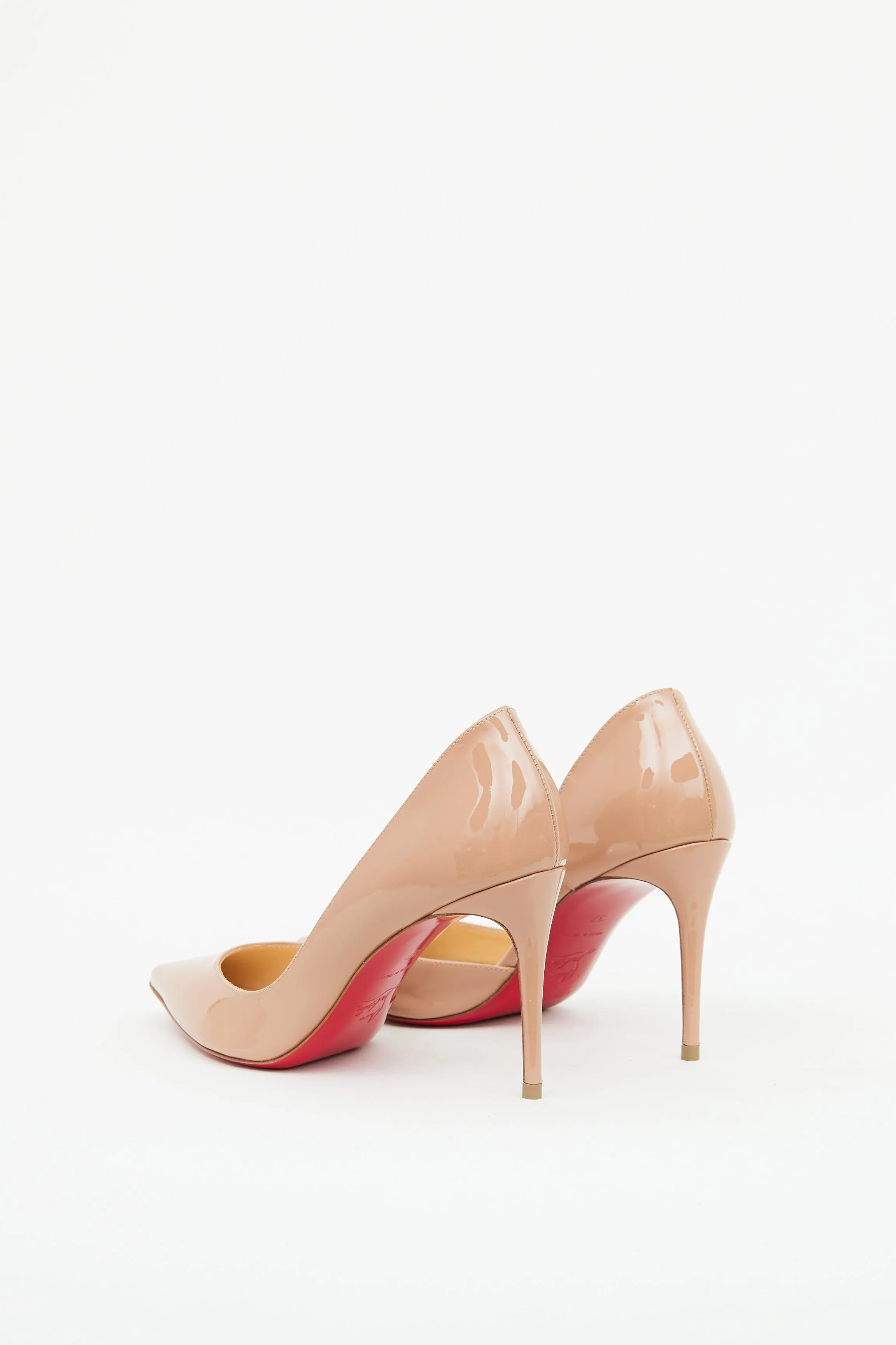 Beige Patent Iriza 85 Pumps
