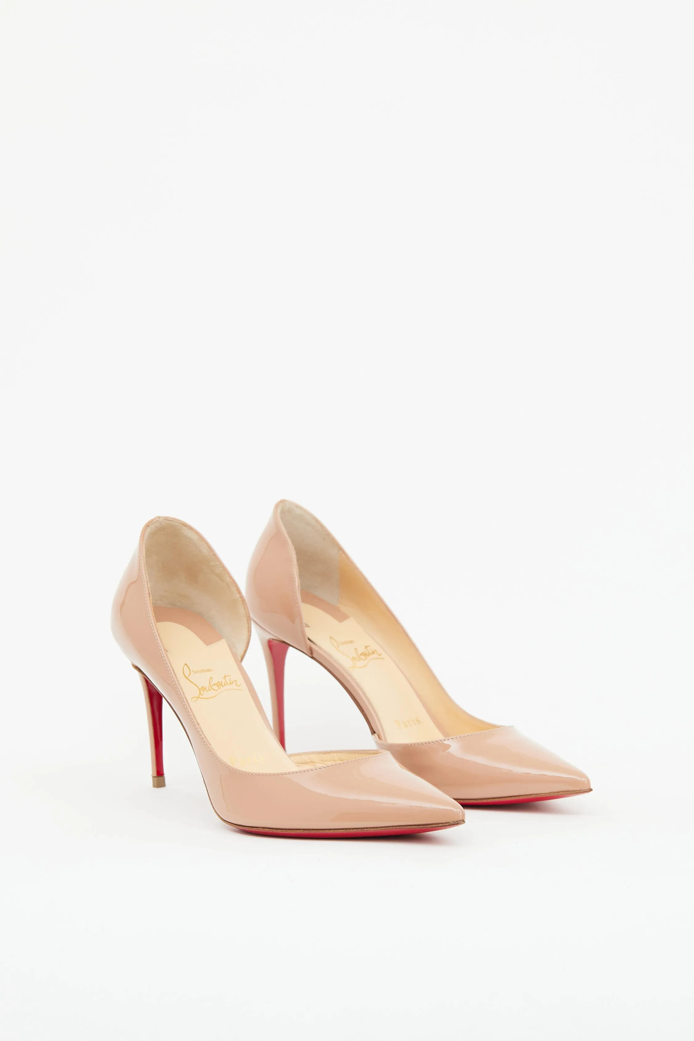Beige Patent Iriza 85 Pumps