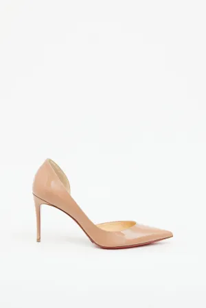 Beige Patent Iriza 85 Pumps