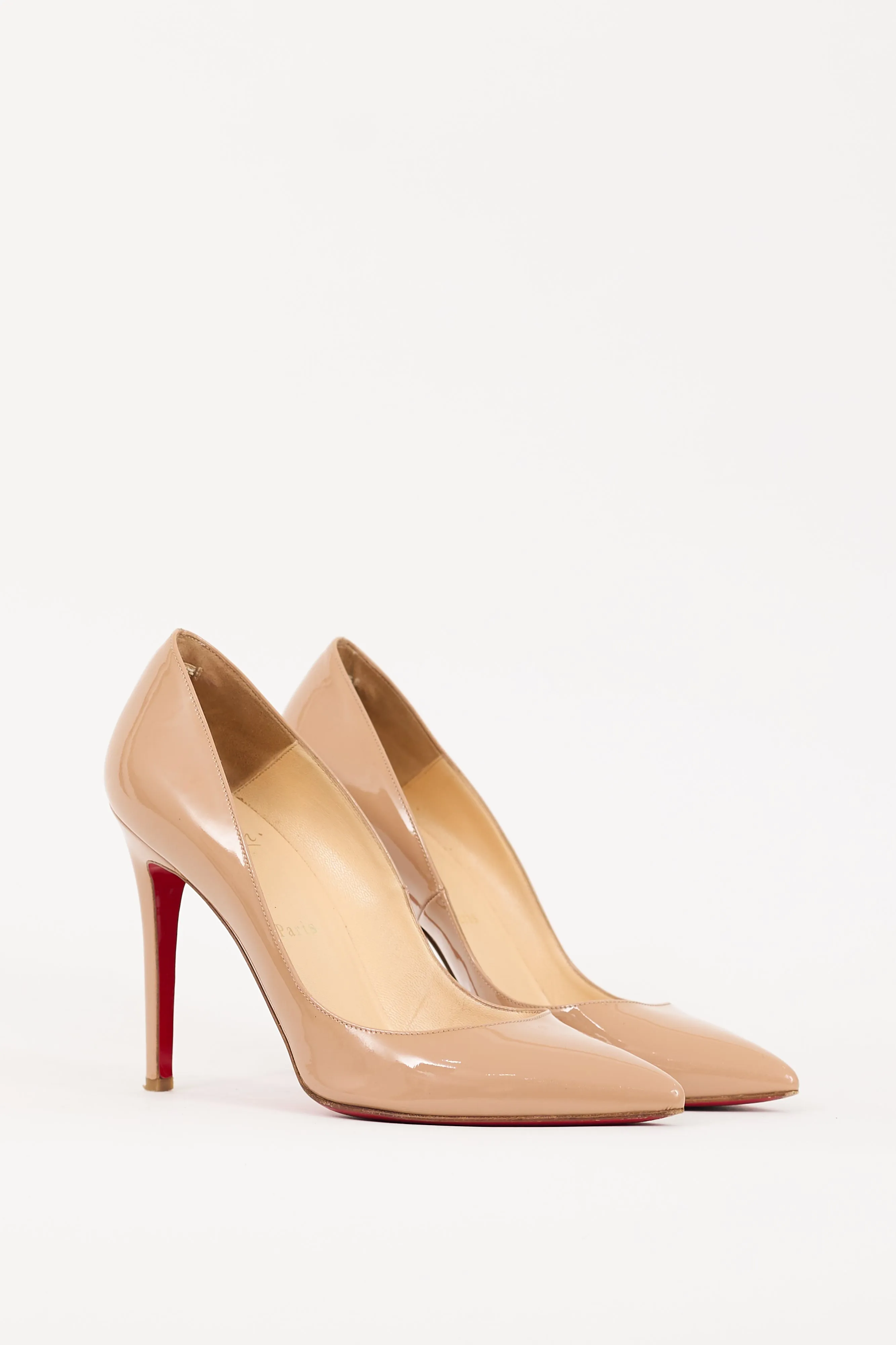 Beige Patent Leather So Kate 100 Pump