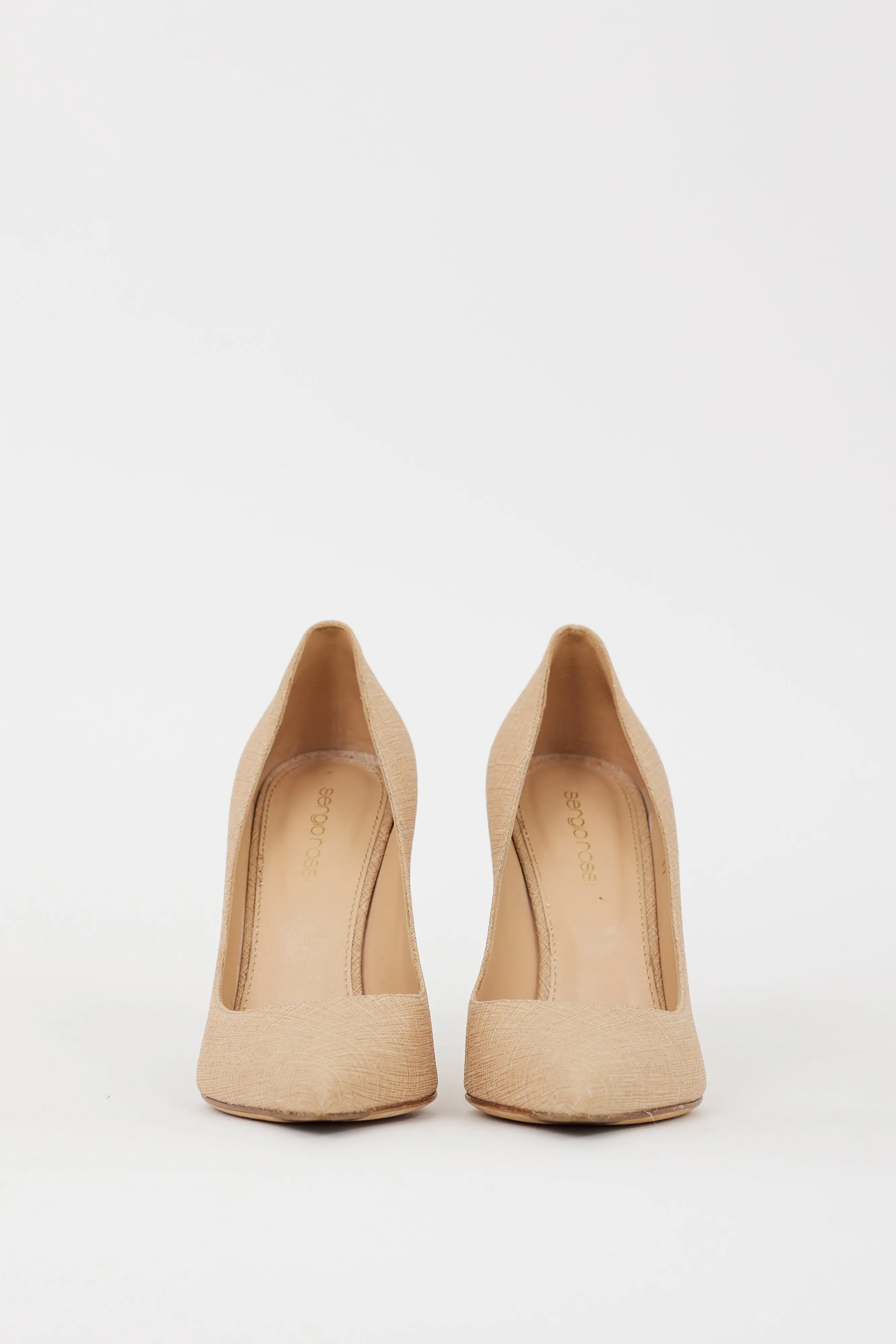 Beige Textured Godiva 120 Pump
