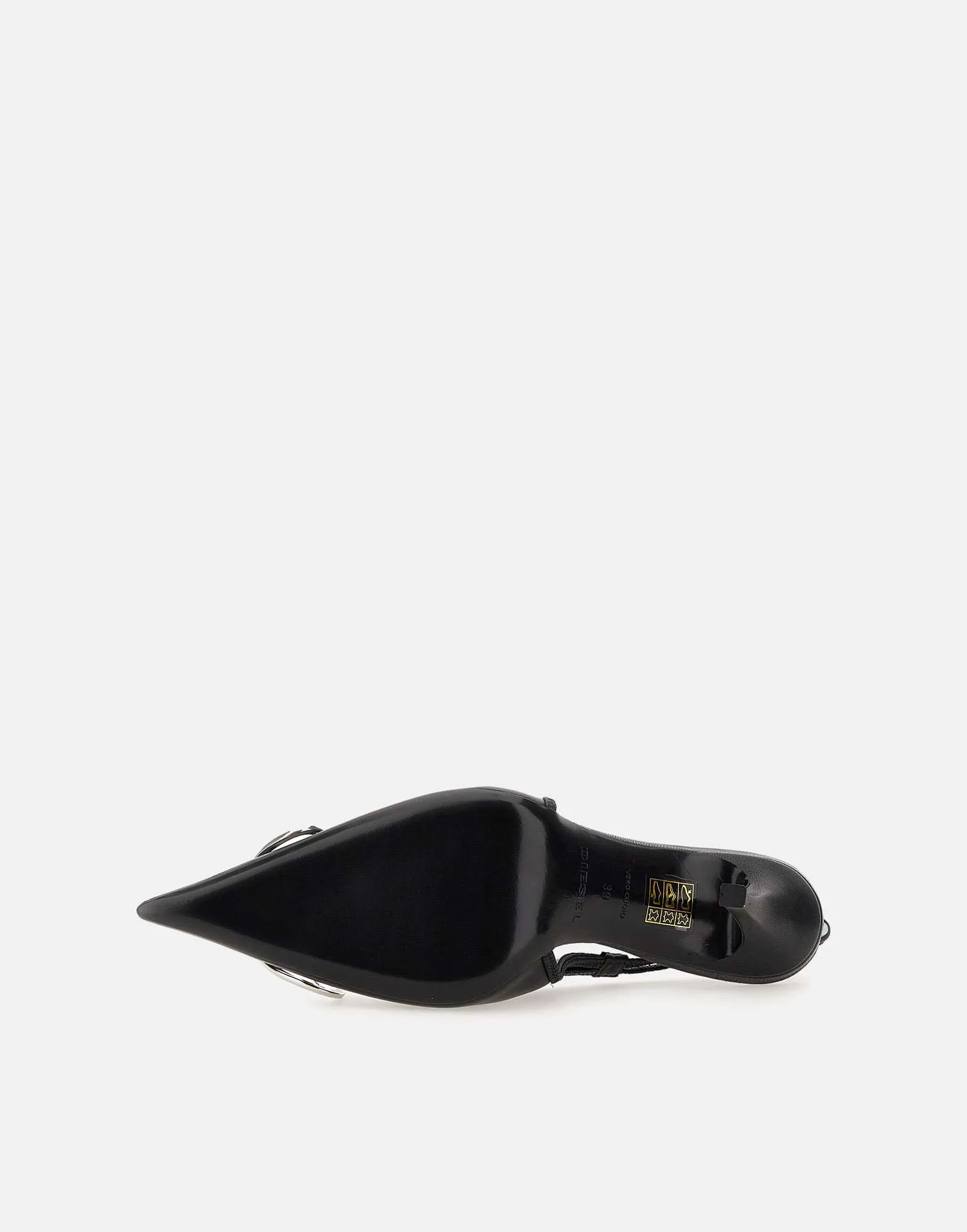 Black Nappa Leather Stiletto Decolletè