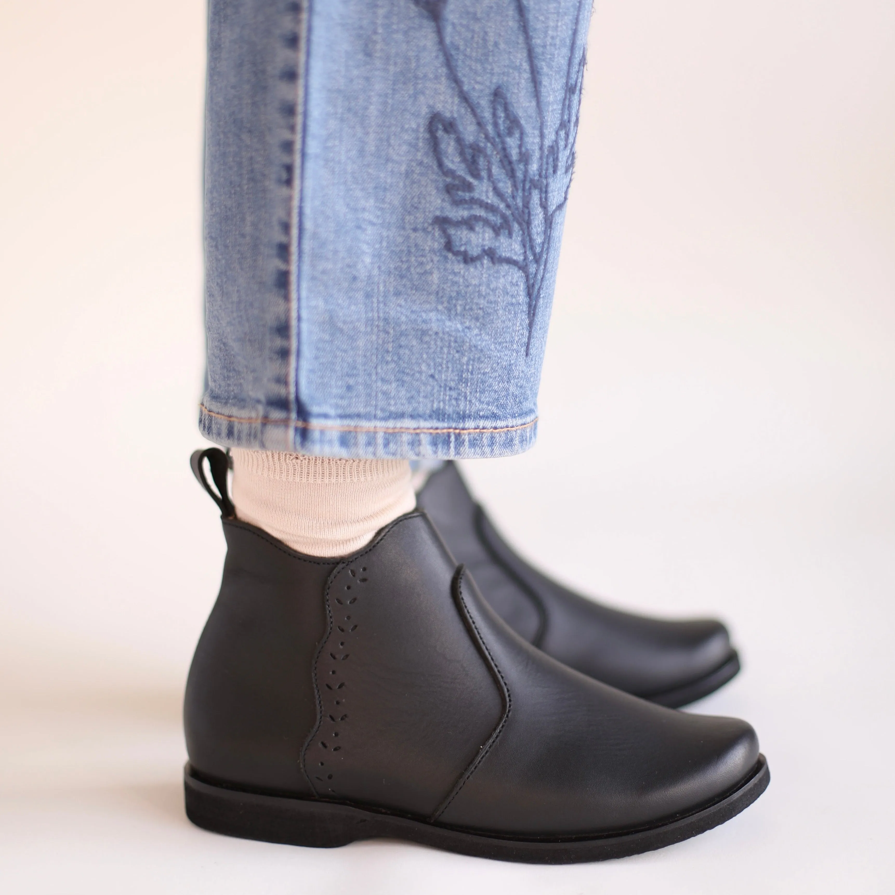 Black Ophelia {Children's Leather Boots}