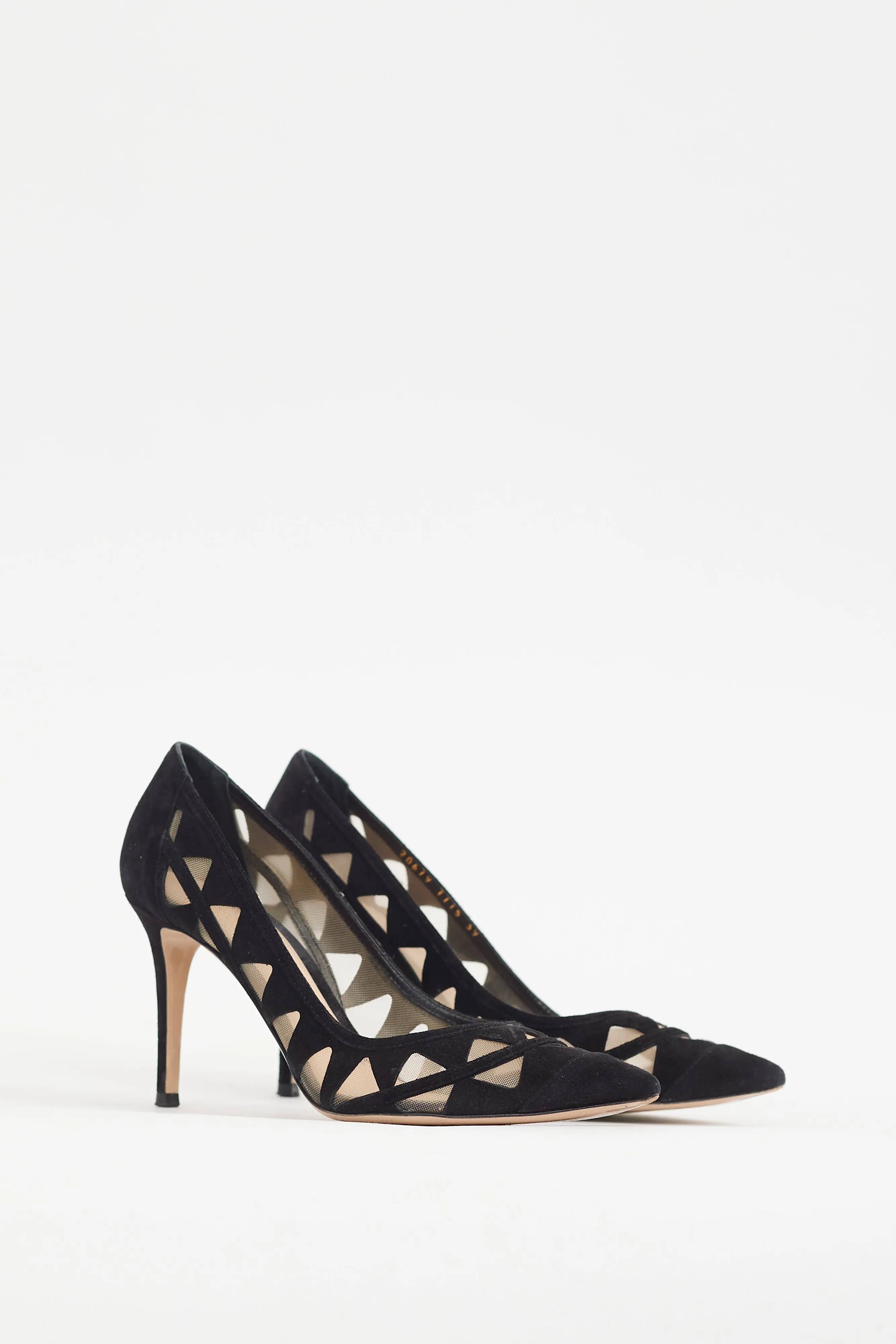 Black Suede & Mesh Maxine Pump