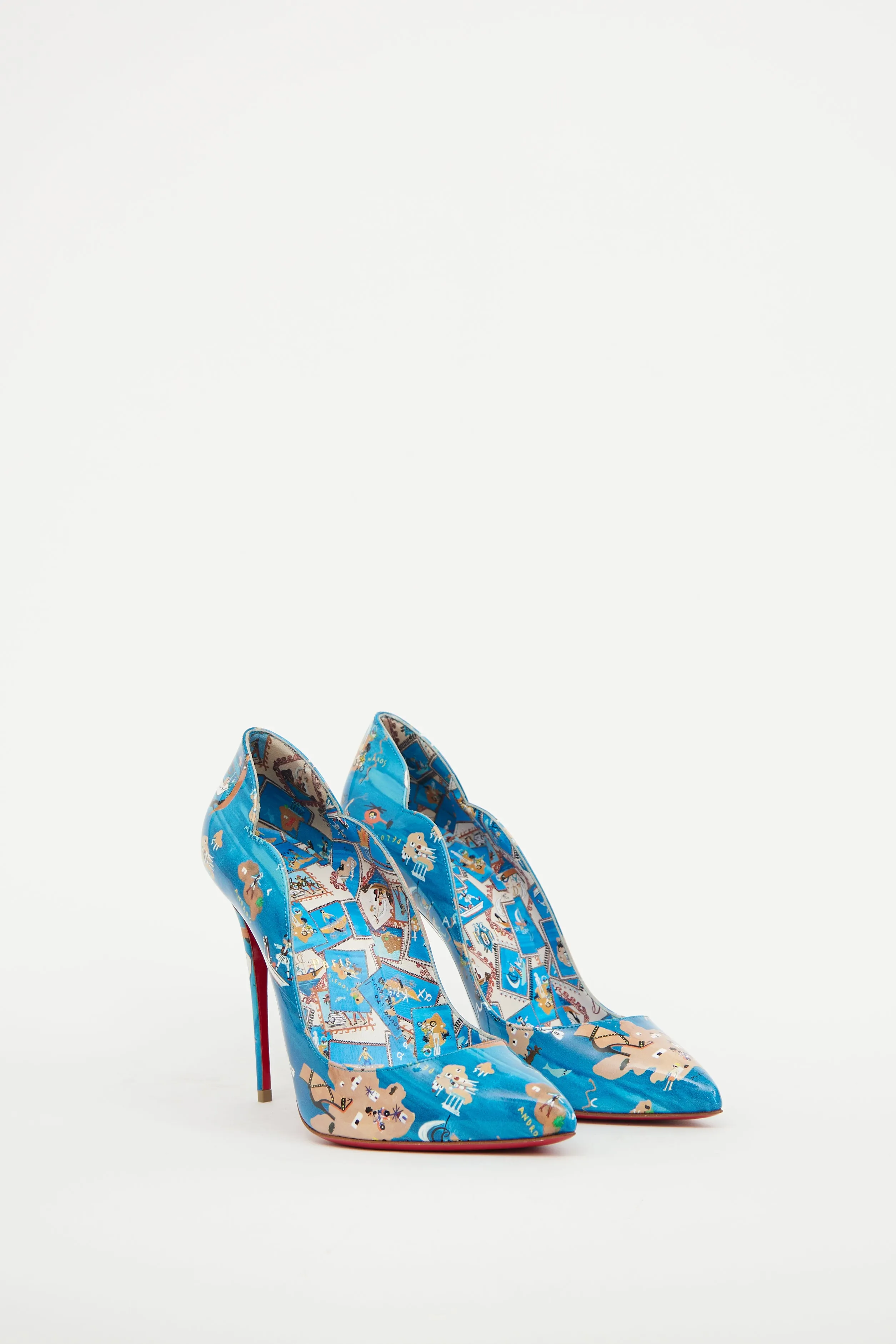 Blue Motif Hot Chick 100 Pump