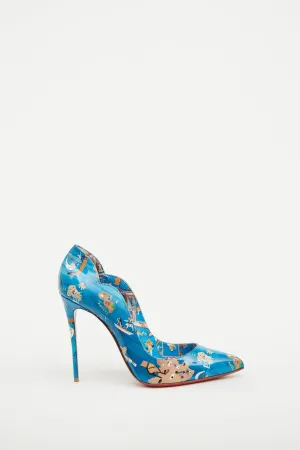 Blue Motif Hot Chick 100 Pump