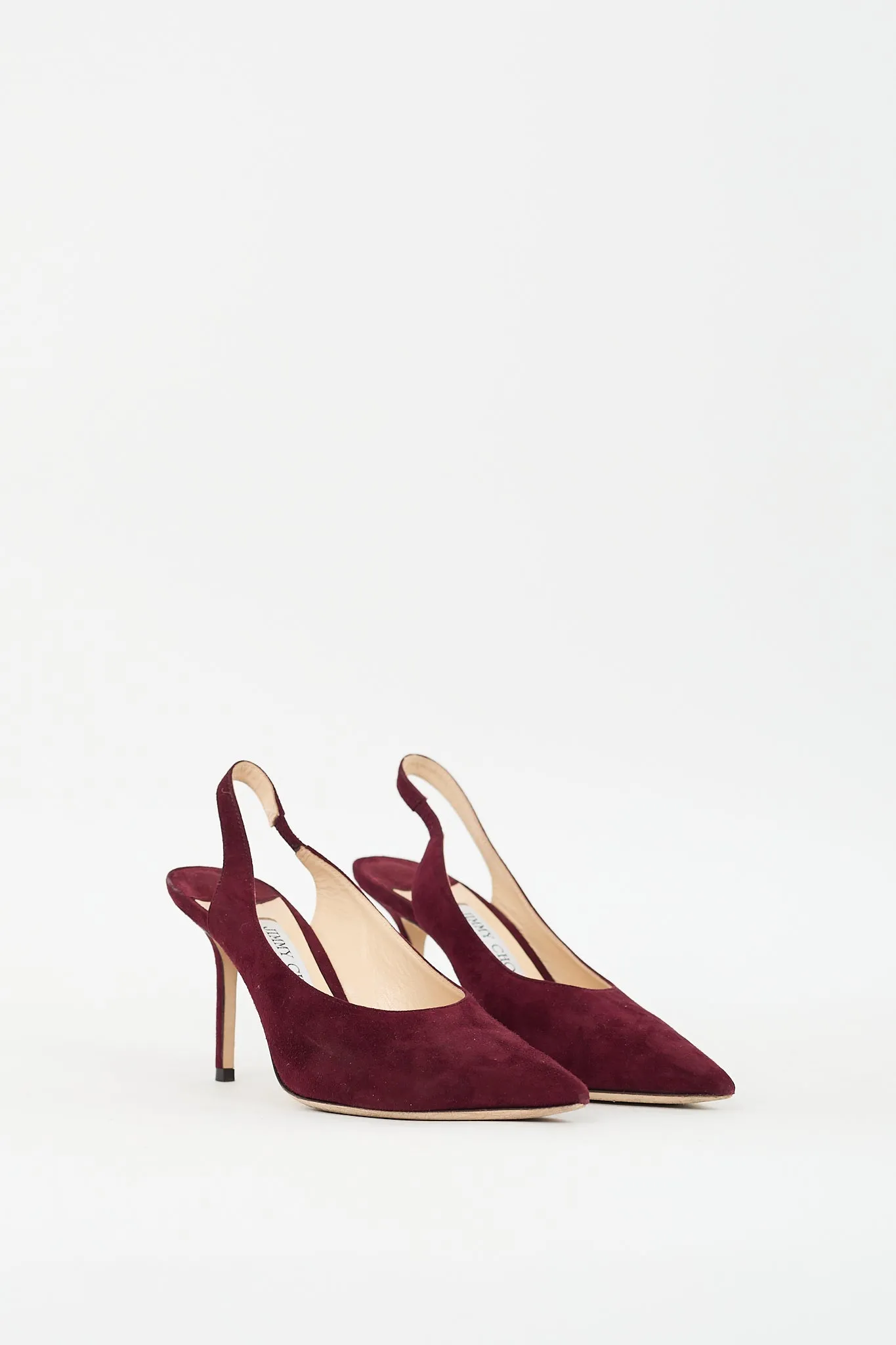 Burgundy Suede Slingback Pump