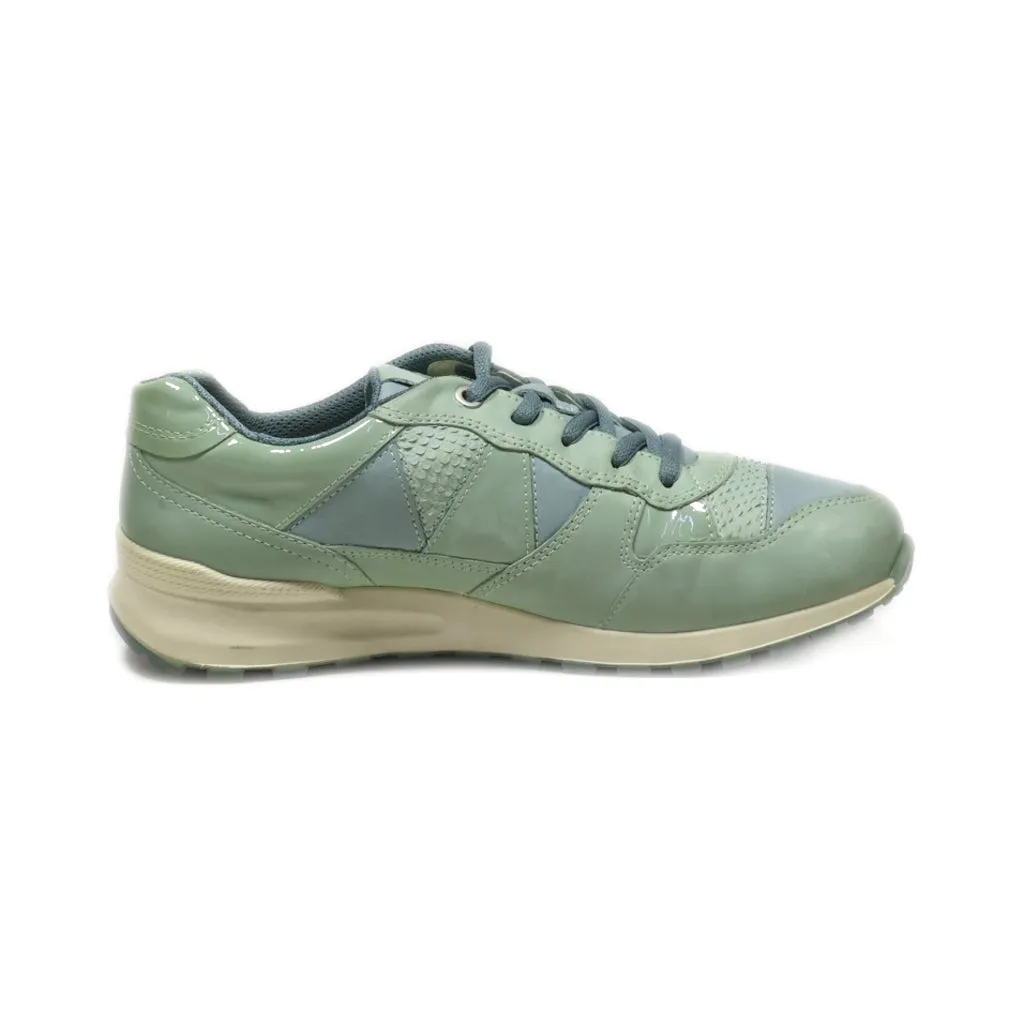 Ecco Lace Ups Pu Leather Grey Colour For Women