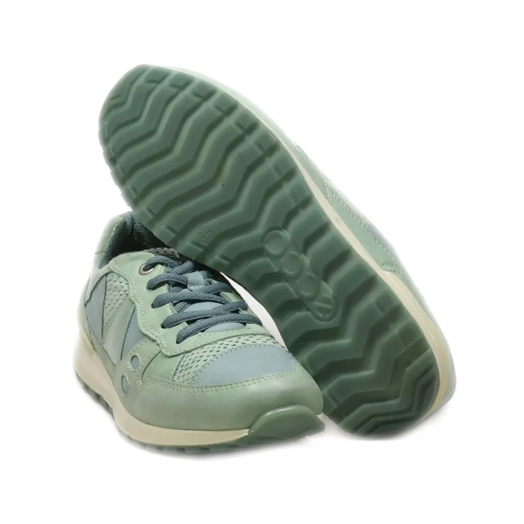 Ecco Lace Ups Pu Leather Grey Colour For Women