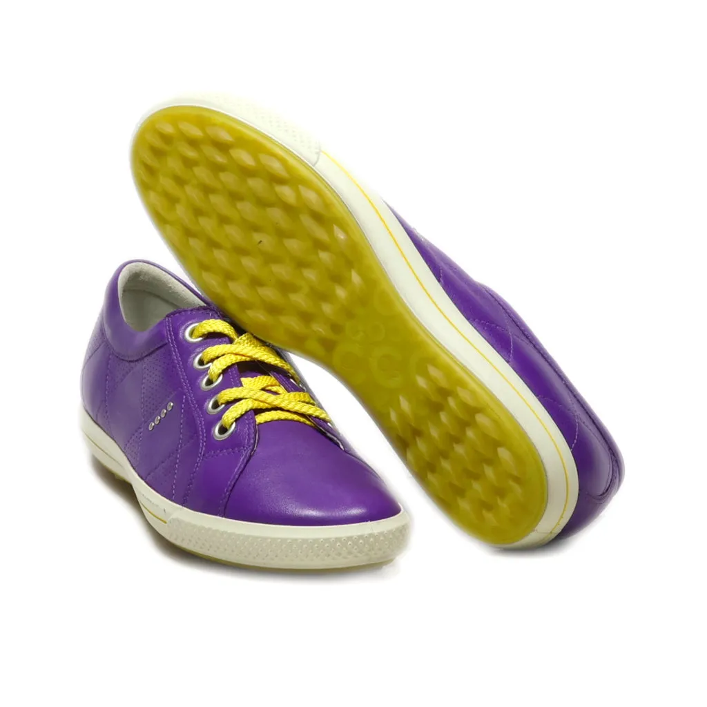 Ecco Lace Ups Pu Leather Purple Colour For Women