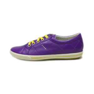 Ecco Lace Ups Pu Leather Purple Colour For Women