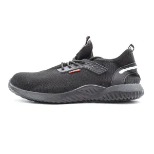 Fashion Safety Sport Shoes Fabric Black Colour For Men