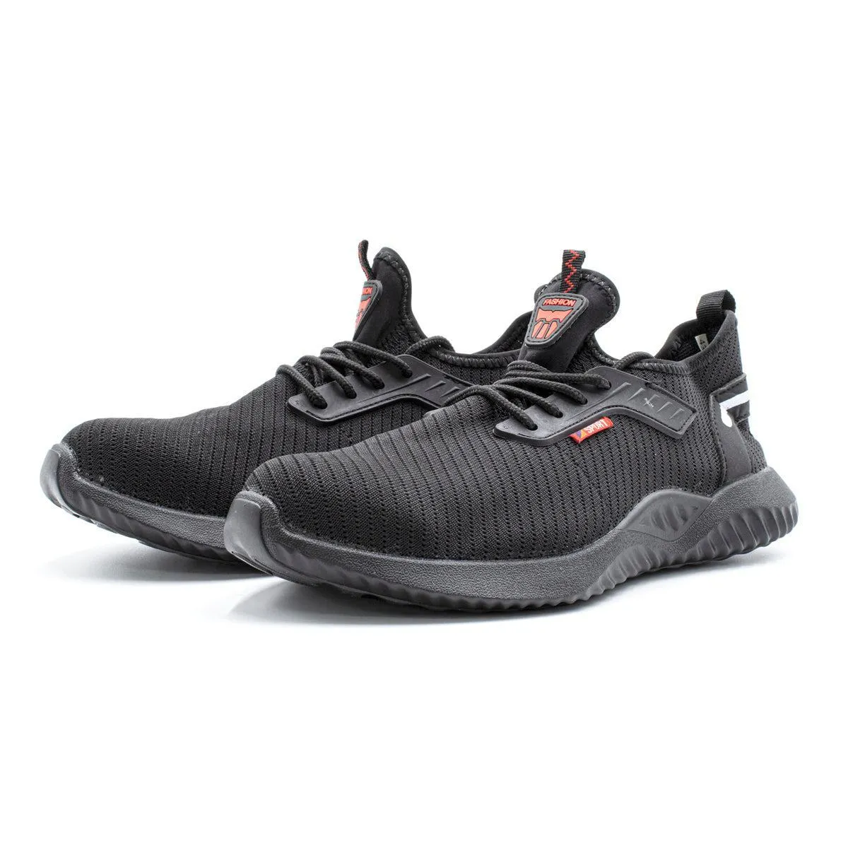 Fashion Safety Sport Shoes Fabric Black Colour For Men