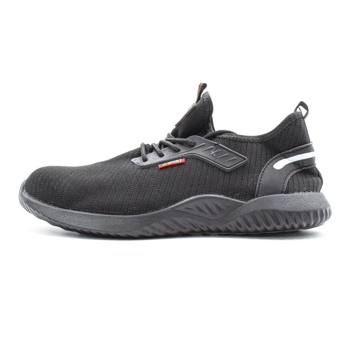 Fashion Safety Sport Shoes Fabric Black Colour For Men