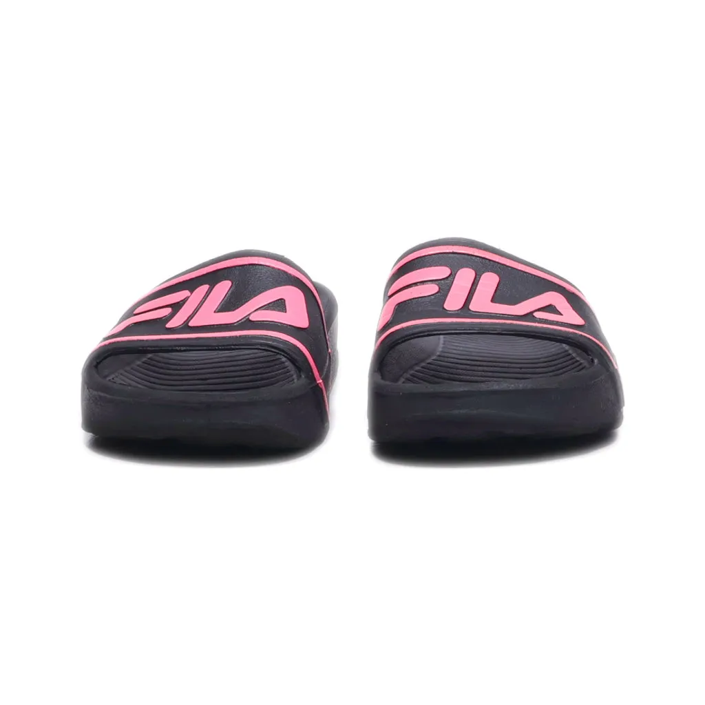 Fila Flat Sandals Rubber Black Colour For Kids