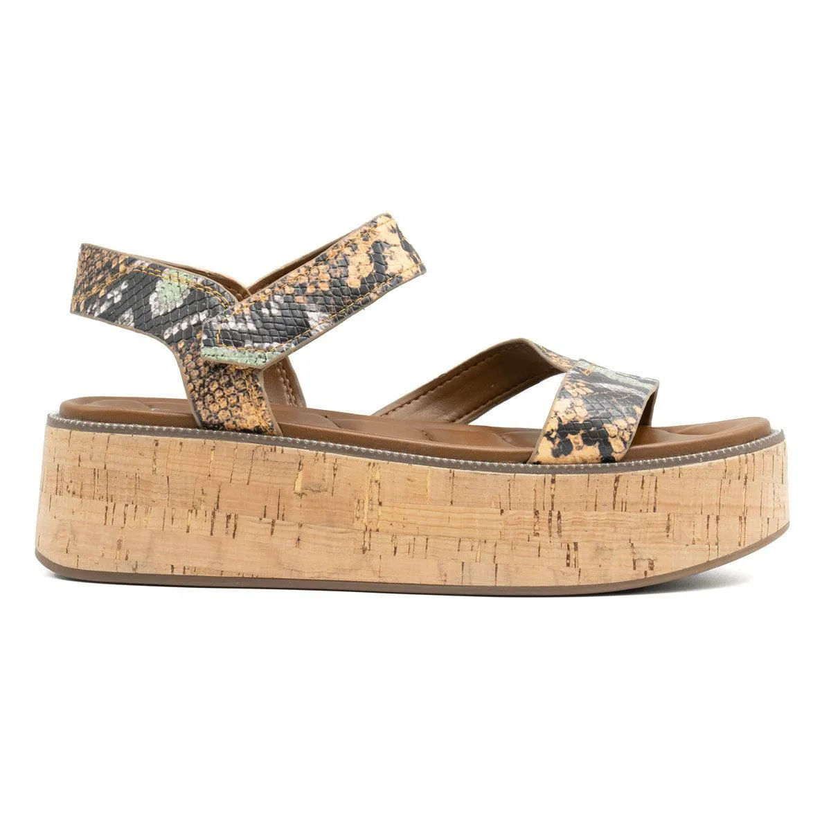 Franco Sarto Ozio Strap Platform Sandals Leather Multicolour Colour For Women