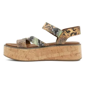 Franco Sarto Ozio Strap Platform Sandals Leather Multicolour Colour For Women