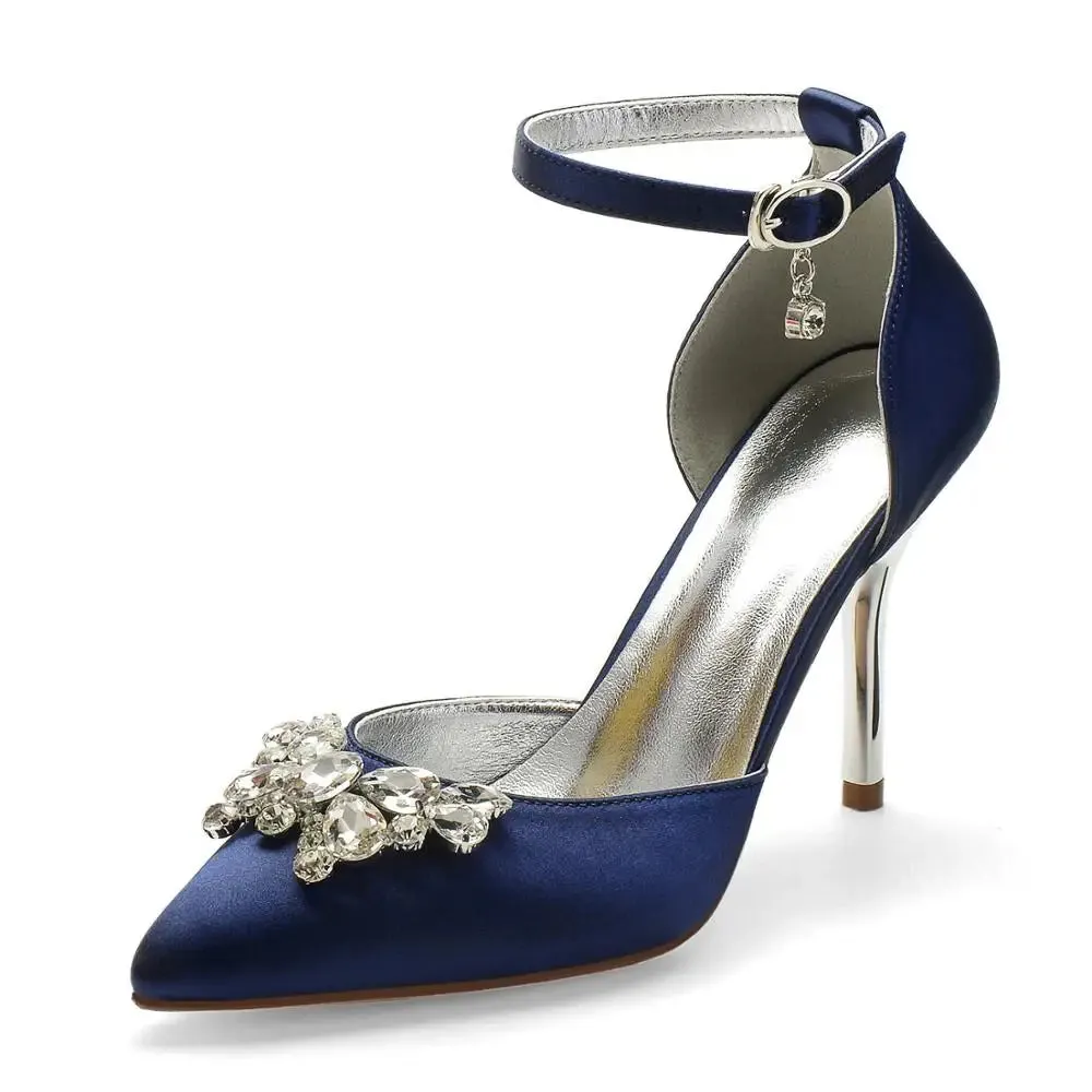 Funki Buys | Shoes | Women's Crystal Satin Wedding Stilettos