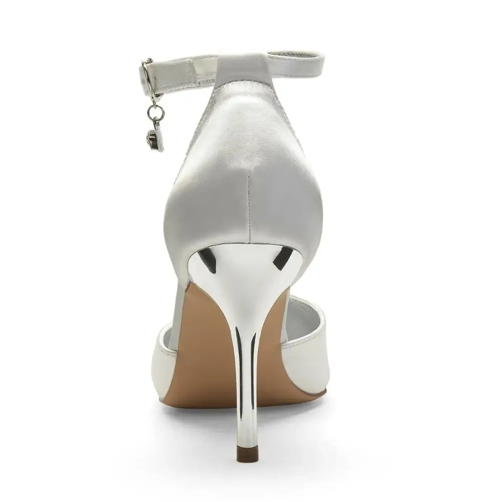 Funki Buys | Shoes | Women's Crystal Satin Wedding Stilettos