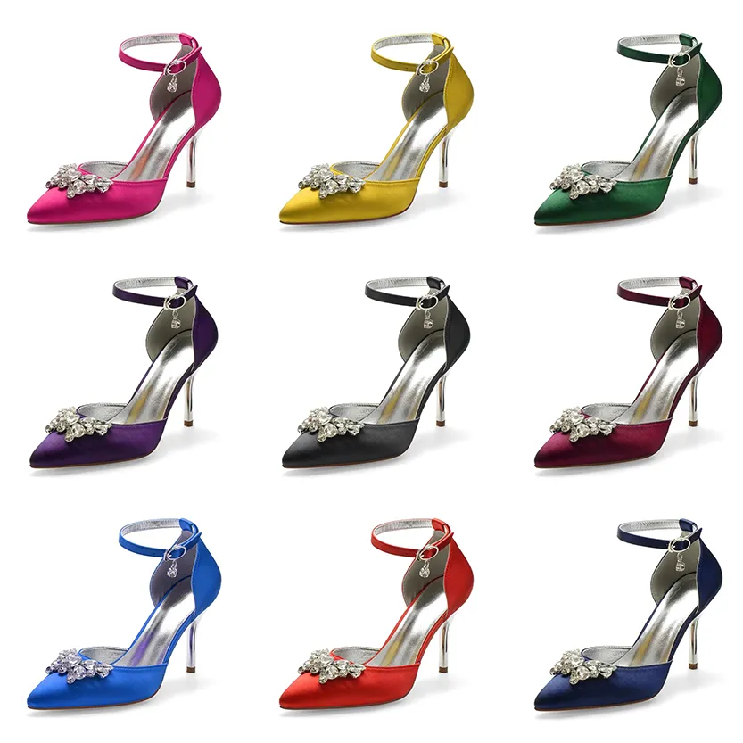 Funki Buys | Shoes | Women's Crystal Satin Wedding Stilettos
