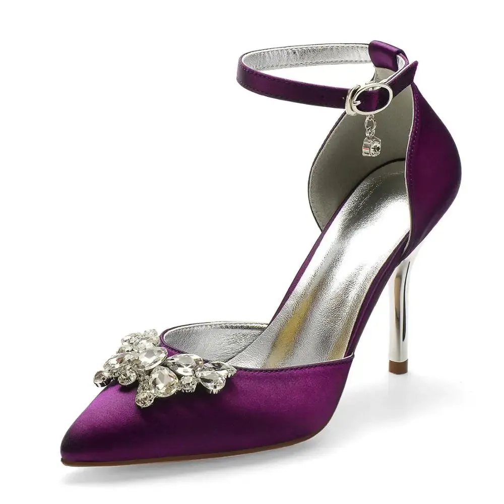 Funki Buys | Shoes | Women's Crystal Satin Wedding Stilettos