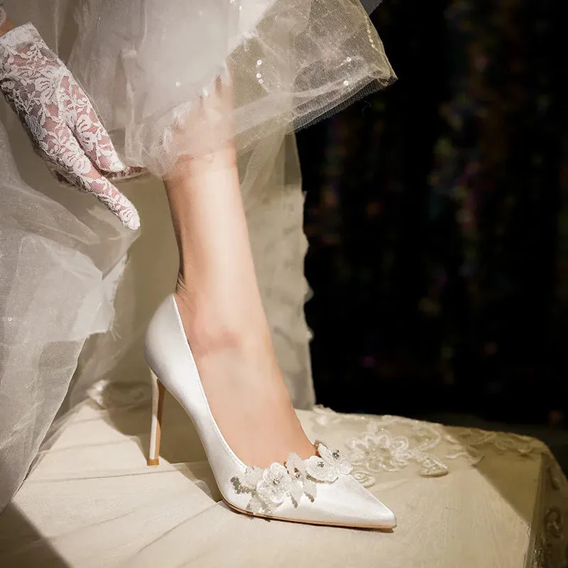 Funki Buys | Shoes | Women's French Silk Flower Wedding Shoe