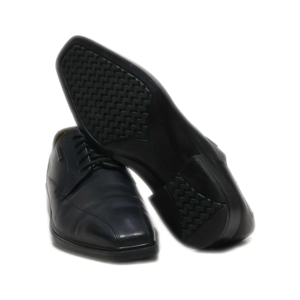 Geox Formal Lace Ups Leather Black Colour For Men
