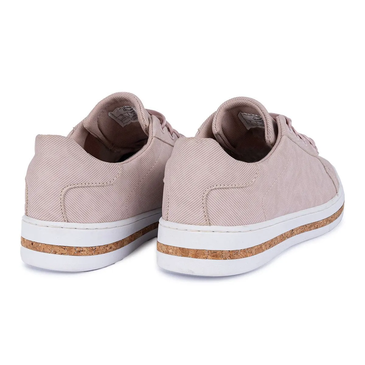 Graceland Low-Top Sneakers Leather Pink Colour For Women