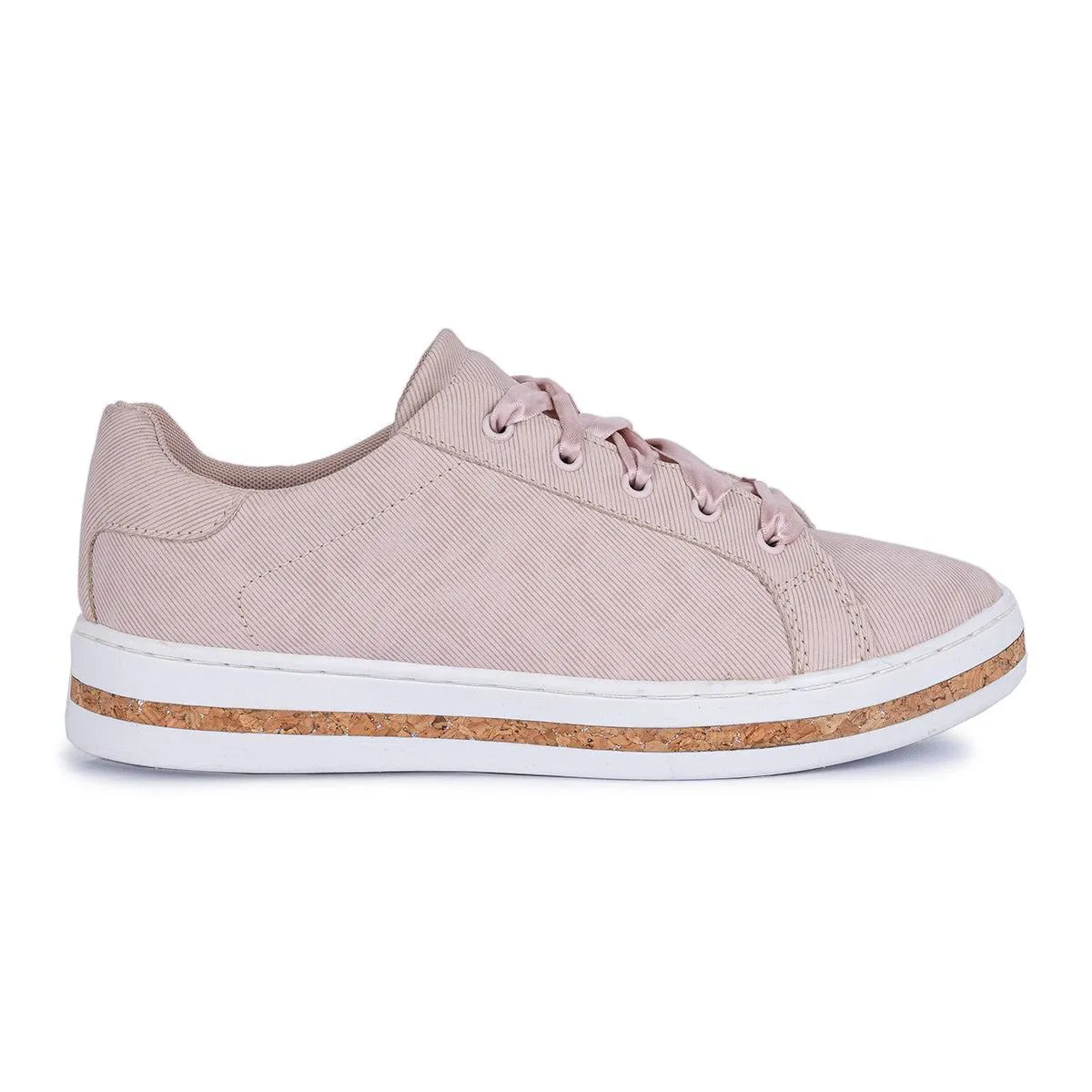 Graceland Low-Top Sneakers Leather Pink Colour For Women