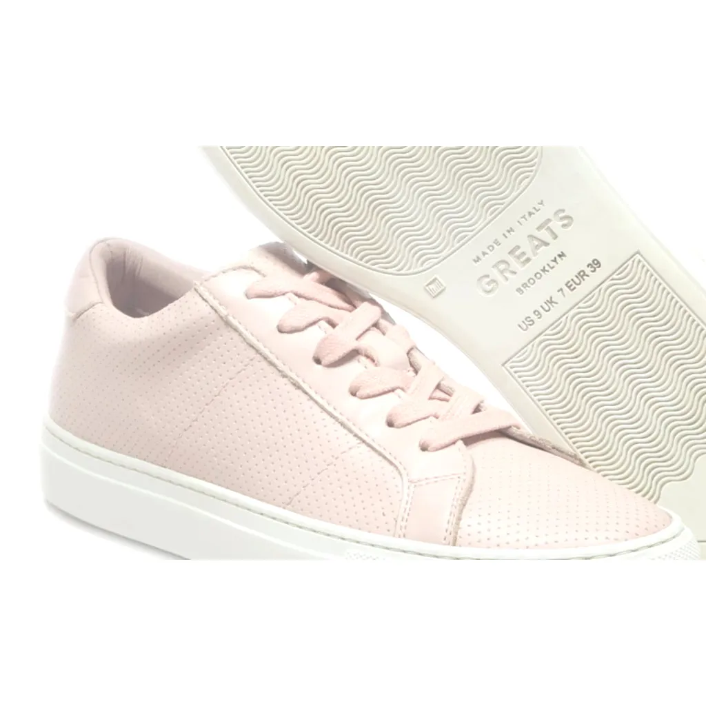 Greats Lace Ups Leather Pink Colour For Women