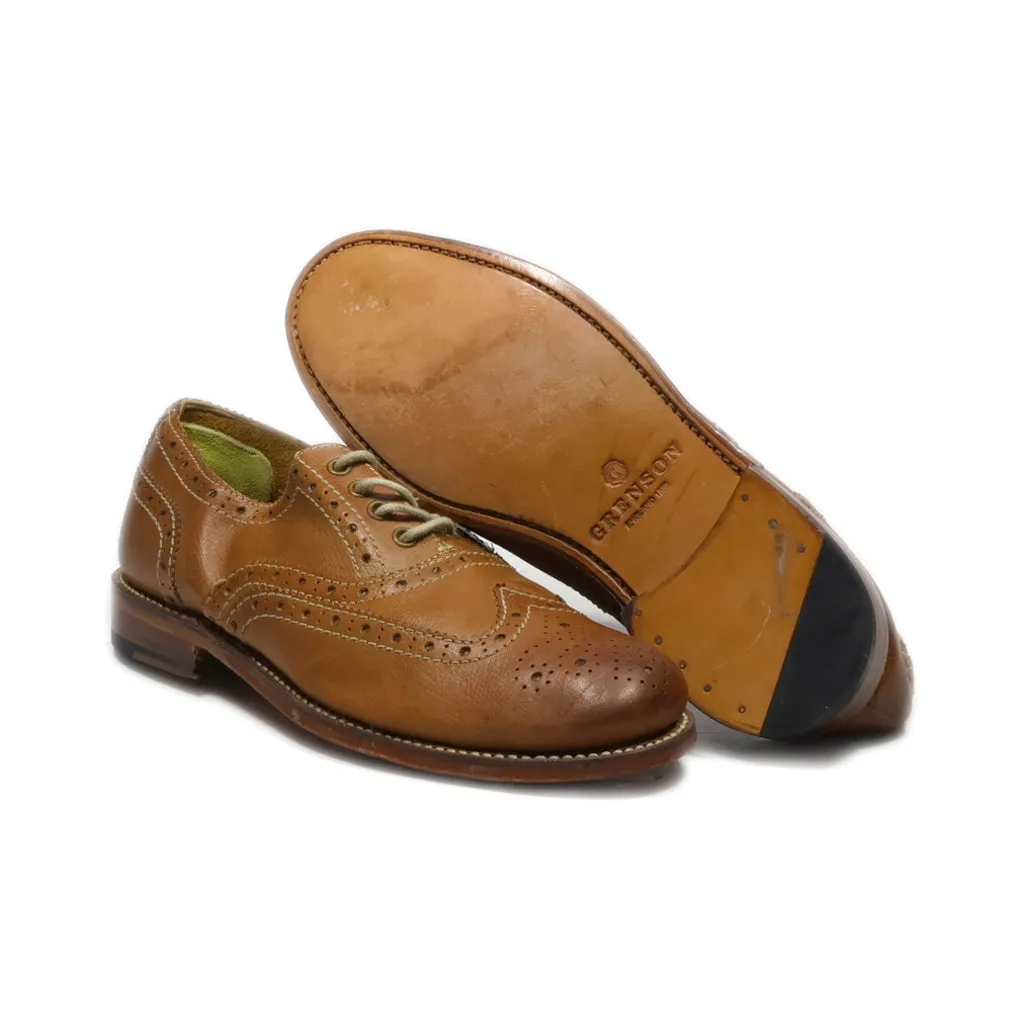 Grenson Lace Ups Leather Brown Colour For Women