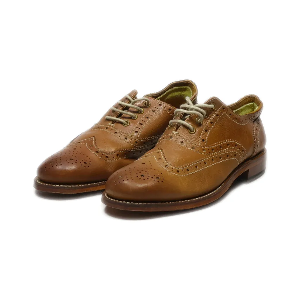 Grenson Lace Ups Leather Brown Colour For Women