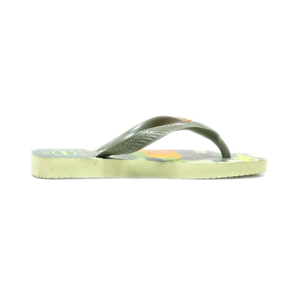 Havaianas Flat Sandals Rubber Green Colour For Kids