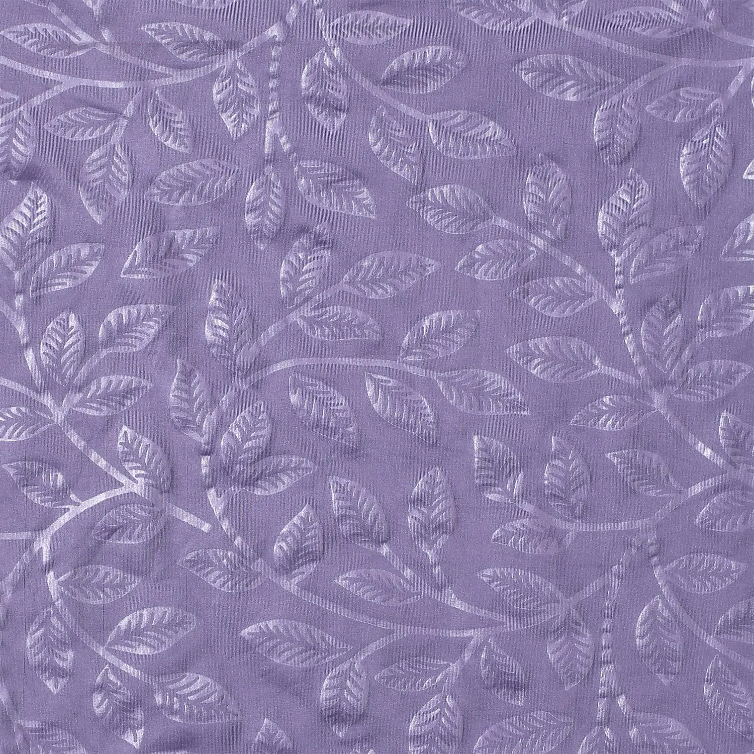 Heart Home Leaf Printed Polyester Stretchable Elastic Dining Chair Cover/Seat Slipcover/Seat Protector (Purple)-50HH0944