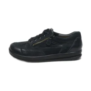 Helvesko Casual Lace Ups Leather Black Colour For Men
