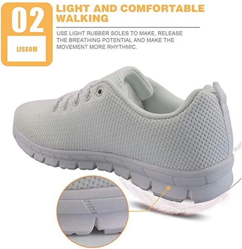 Jeiento Christmas Shoes for Women Men Road Running Shoes Fashion Sneakers Comfort Sports Walking Tennin Shoes Gifts for Boy Girl