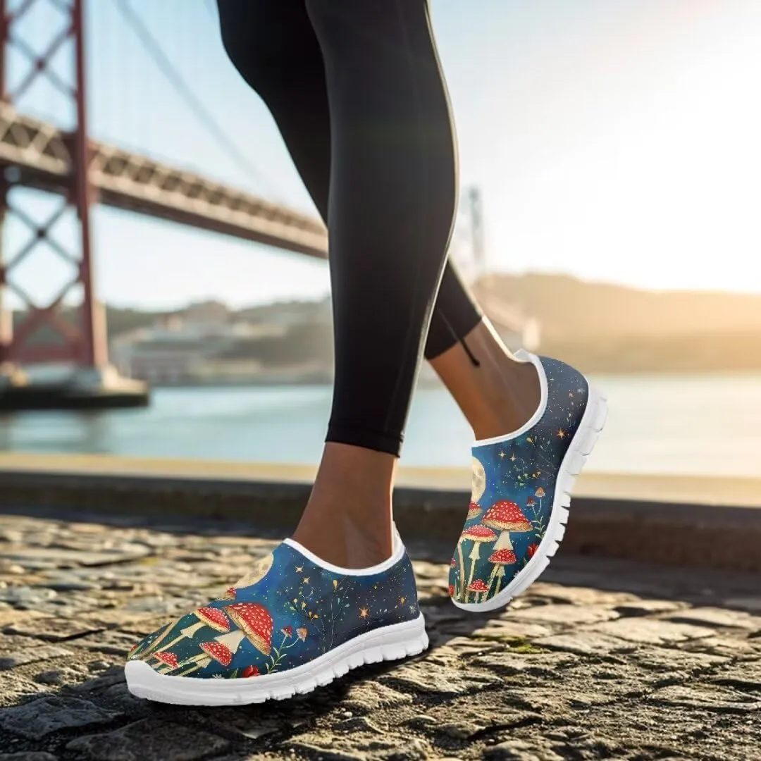 Jeiento Christmas Shoes for Women Non Slip Tennis Shoes Outdoor Running Sneaker for Hiking Walking Sports Travel Jogging Shoes
