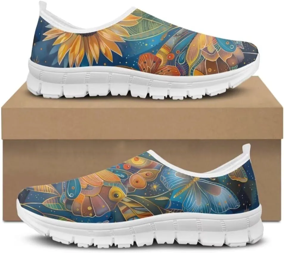 Jeiento Slip-On Loafers for Women Lady Non Slip Travel Walking Flat Shoes Casual Shoes Non Slip Dressy Shoes Play Fashion Sneaker