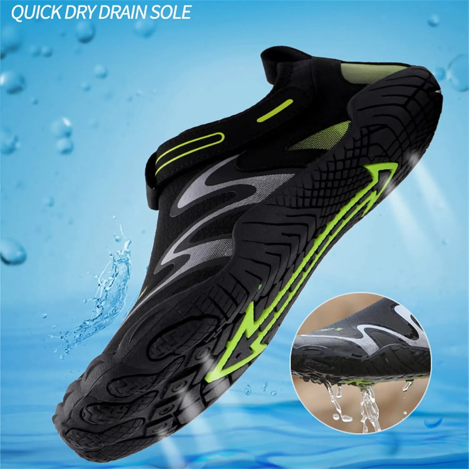 JiuQing Water Shoes Men Women Diving Surf Beach Shoes Quick Dry Adjustable Yoga Fitness Barefoot Shoes
