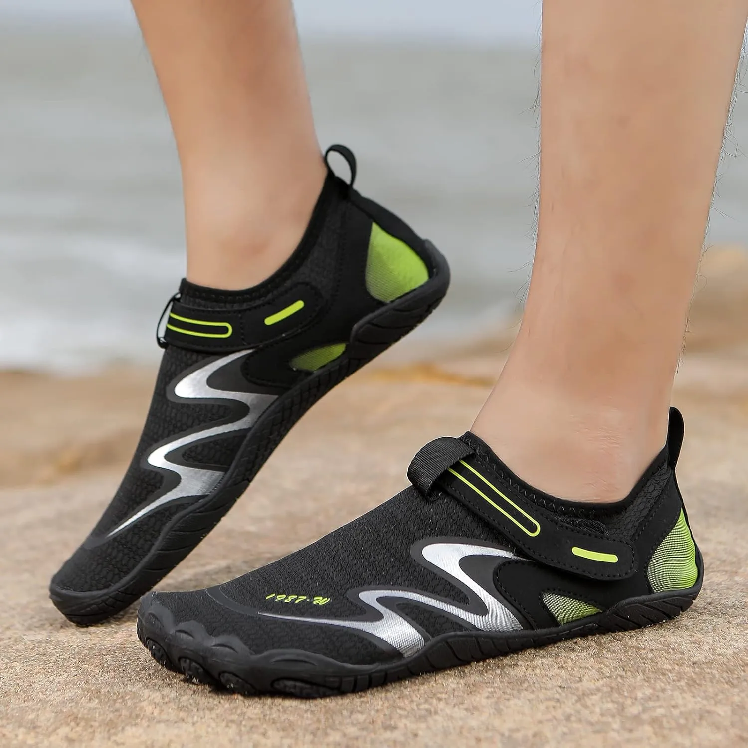 JiuQing Water Shoes Men Women Diving Surf Beach Shoes Quick Dry Adjustable Yoga Fitness Barefoot Shoes
