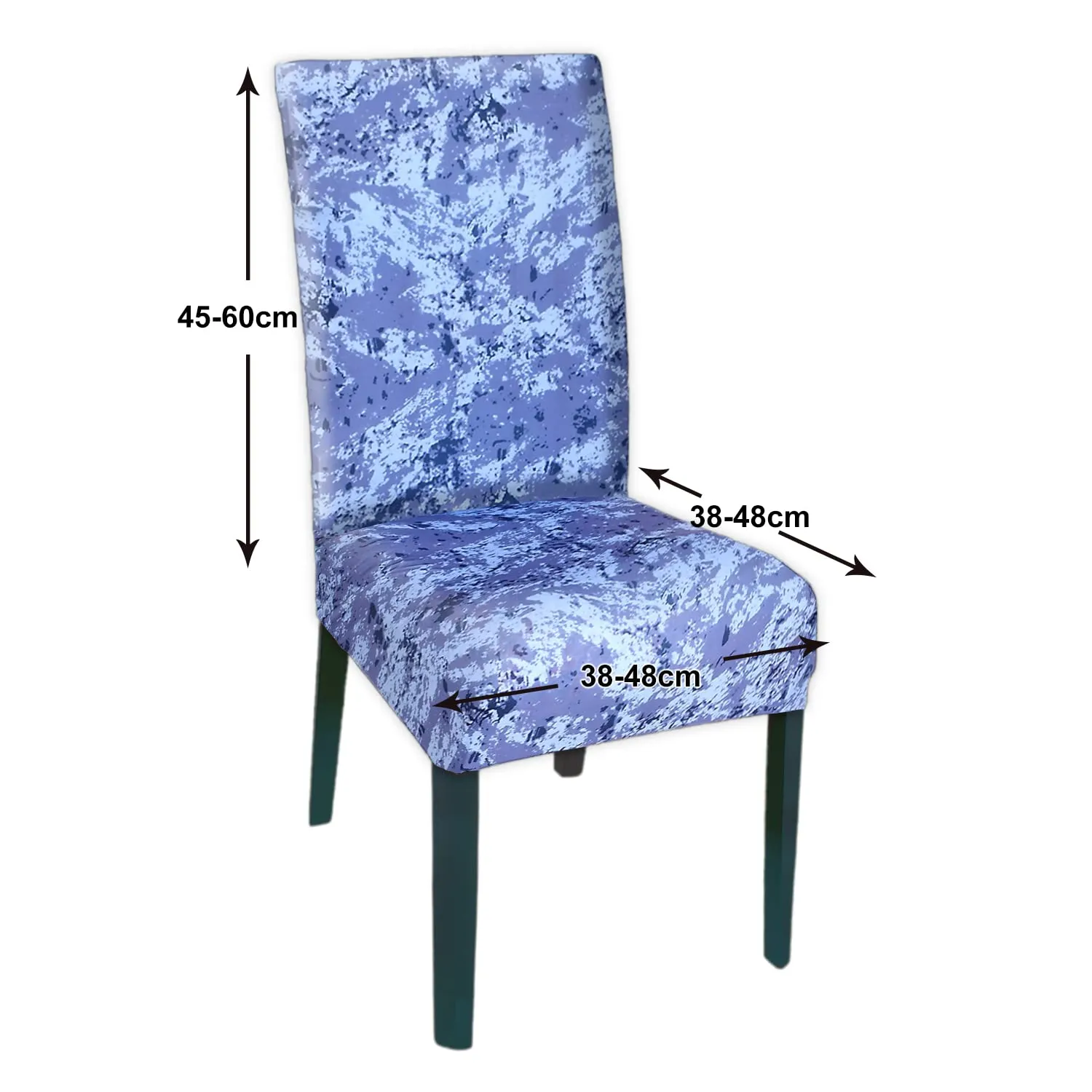 Kuber Industries Camouflage Printed Elastic Stretchable Polyster Chair Cover for Home, Office, Hotels, Wedding Banquet- Pack of 6 (Blue)-50KM0965