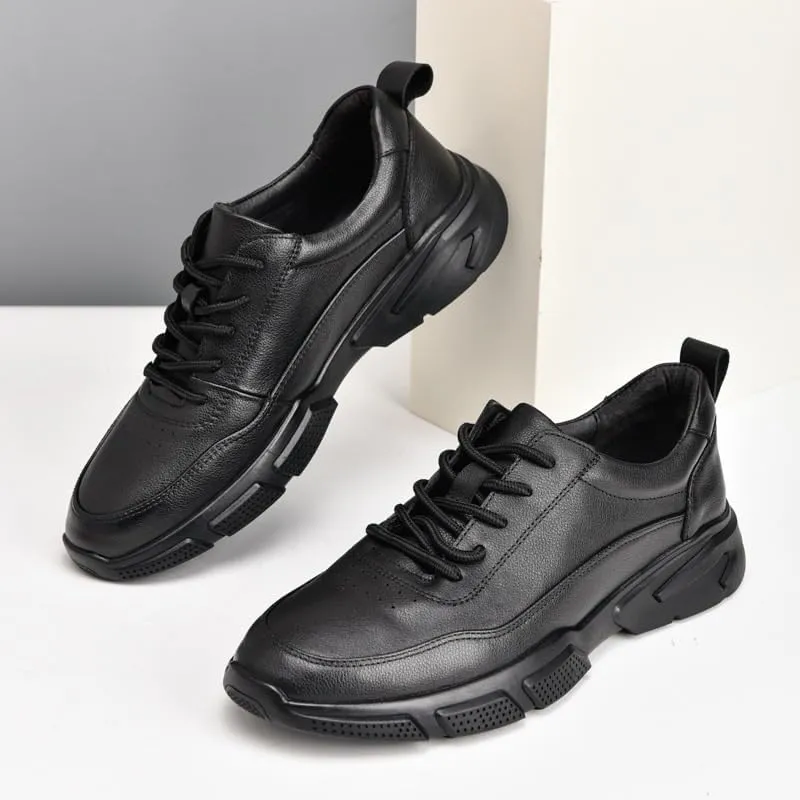 Men's Fashion Classic Pointed Toe Lace Up Low Top Leather Dress Shoes Men's Breathable Comfortable Business Lace Up Oxford Shoes
