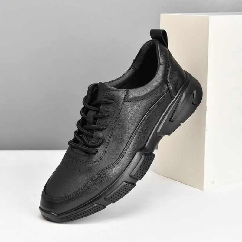 Men's Fashion Classic Pointed Toe Lace Up Low Top Leather Dress Shoes Men's Breathable Comfortable Business Lace Up Oxford Shoes