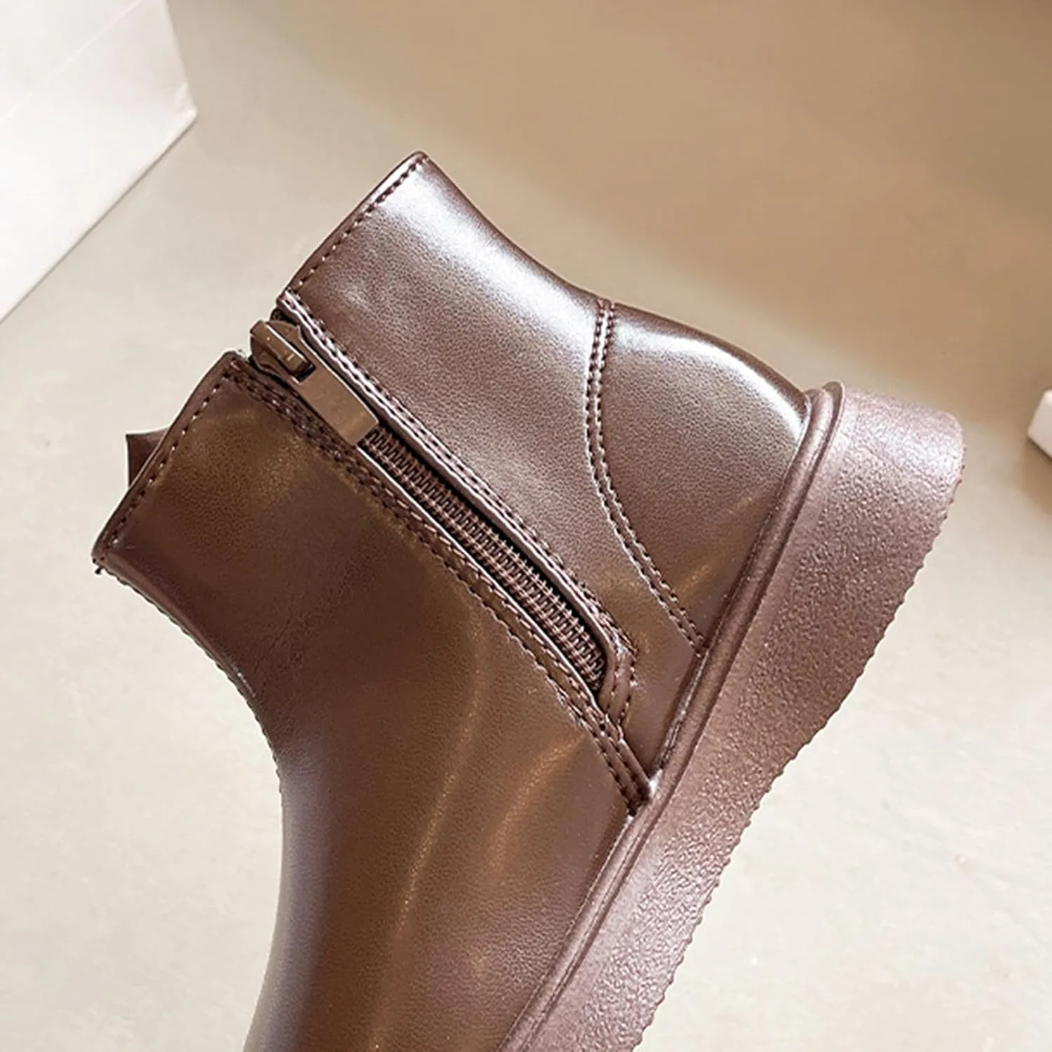 Toddler/Little Girls Sweet Short Ankle Boots Kids Cute Bowknot Water-Proof Side Zipper Low Heel Dress Booties