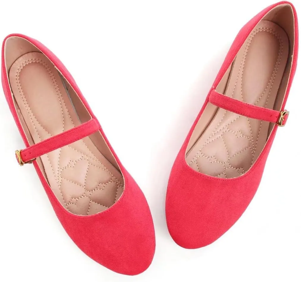 ZTWUTANG Women's Cute Round-Toe Flat Ballet Shoes Comfortable Dress Shoes for Walking