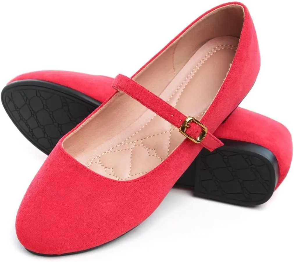 ZTWUTANG Women's Cute Round-Toe Flat Ballet Shoes Comfortable Dress Shoes for Walking